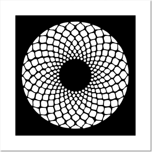 Fibonacci Sequence: Basket Pattern on a Dark Background Posters and Art